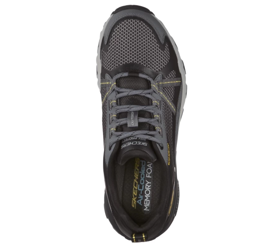 SKECHERS Men's Max Protect Sneakers in Black & Charcoal - Lightweight Comfort Walking Shoes
