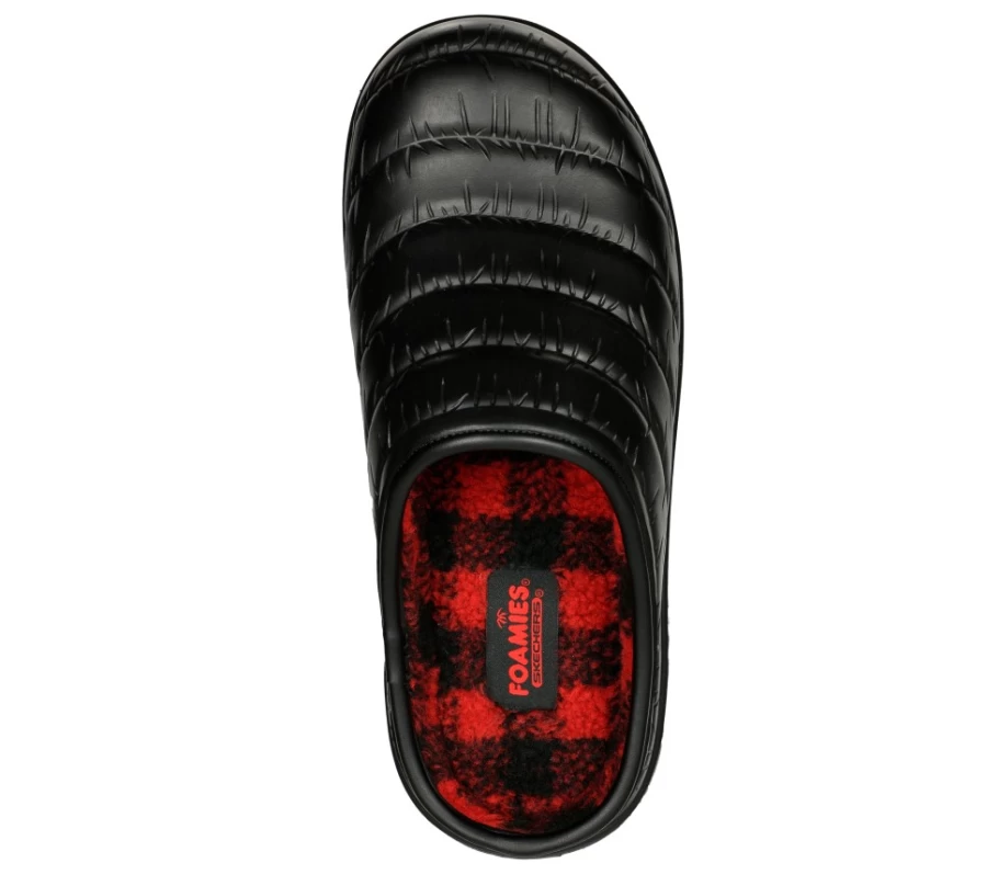 SKECHERS Men's Foamies Cozy Camper Slip-On Sneakers in Black - Driftwood Comfort Shoes