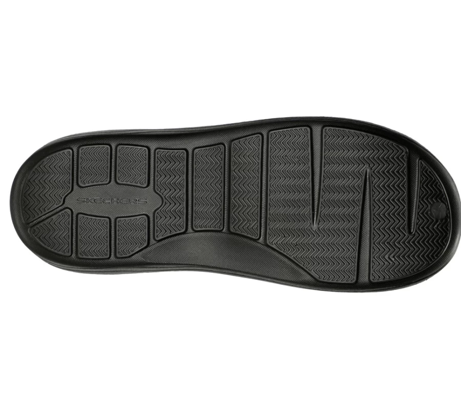 SKECHERS Men's Foamies Cozy Camper Slip-On Sneakers in Black - Driftwood Comfort Shoes