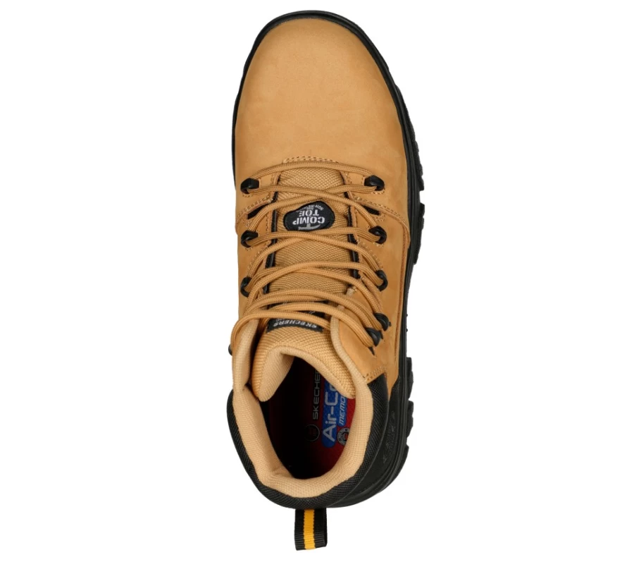 SKECHERS Men's Burgin - Ablest Composite Toe Work Boot in Wheat