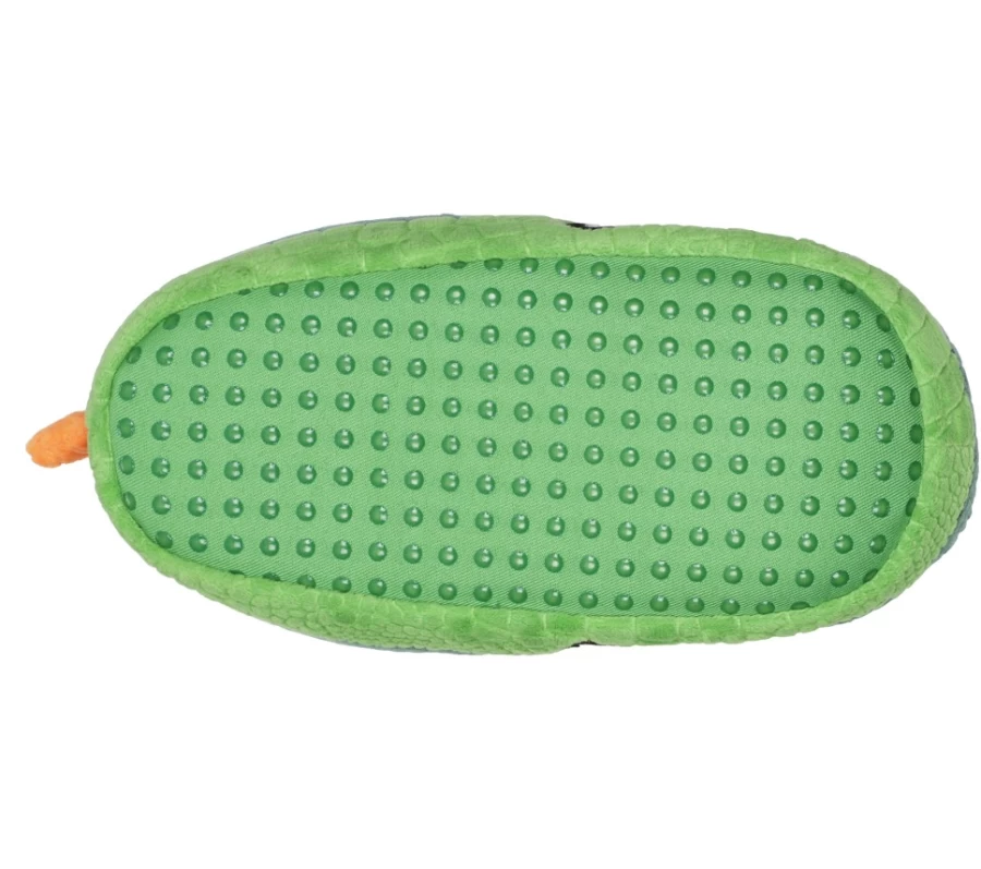 SKECHERS Kids Green Cozy-Saurus Dinosaur-Themed Comfort Shoes
