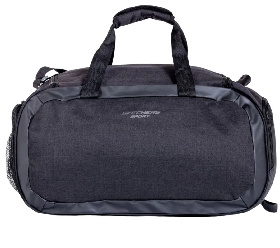 SKECHERS Men's Black OTG Duffel Bag - Small Travel Gym Bag for Men