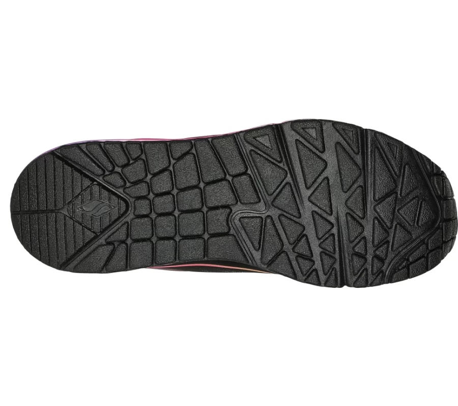 SKECHERS Kids Uno Gen1 - Pop Of Neon Sneakers in Black/Multi Colorway