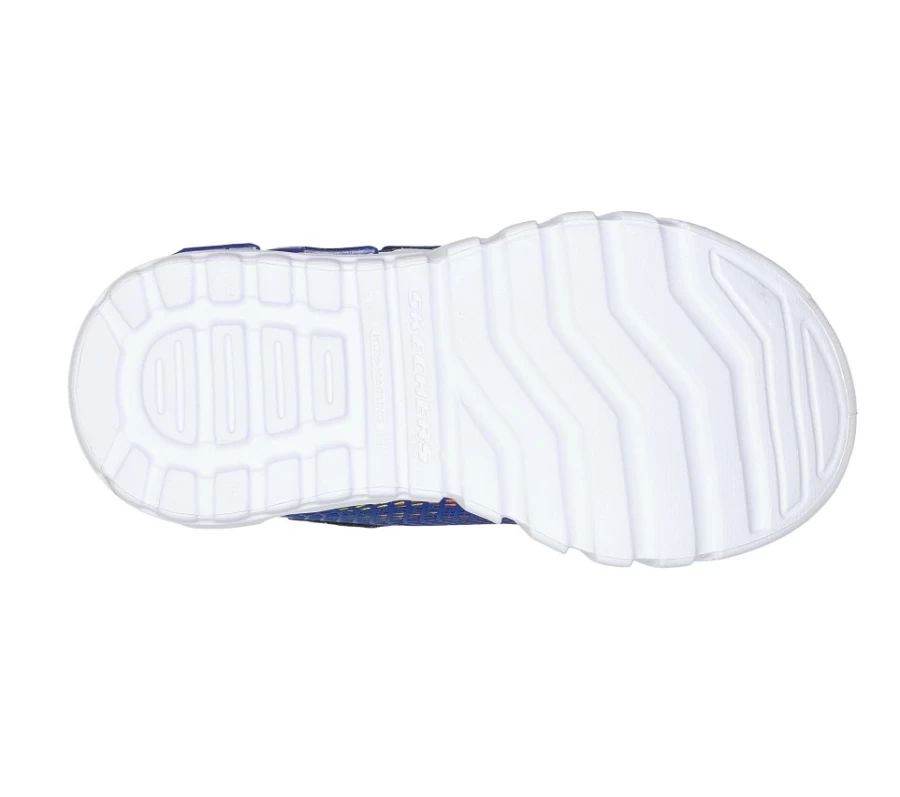 SKECHERS Kids Flex-Glow Elite Sneakers in Royal/Orange - Vorlo Style Light-Up Shoes