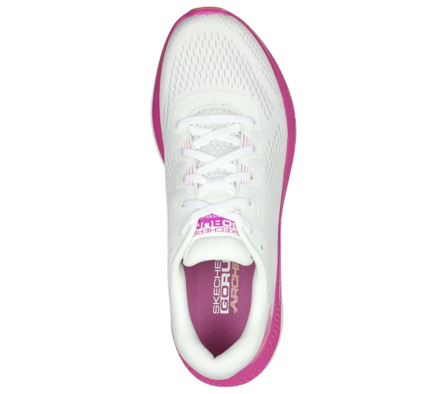 SKECHERS Women's Go Run Persistence Running Shoes - White & Pink Lightweight Sneakers for Women
