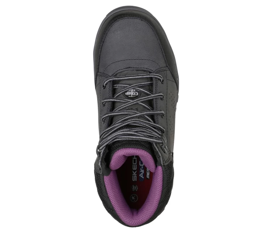 SKECHERS Women's McColl Comp Toe Work Shoes in Black - Safety Toe Comfort Slip-Resistant