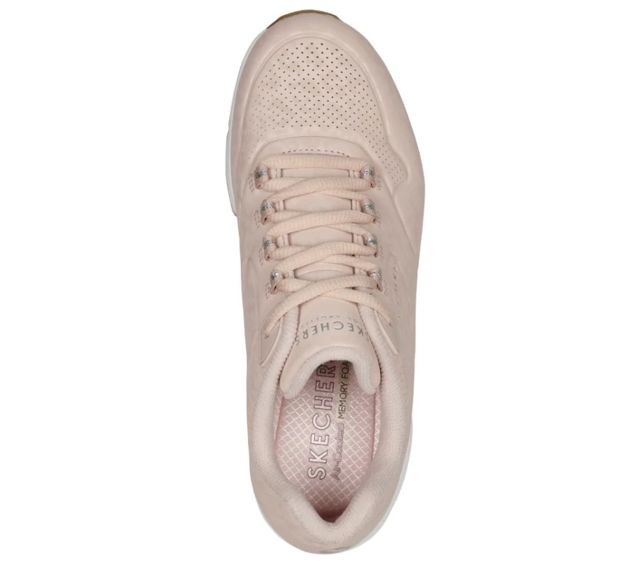 SKECHERS Women's Uno 2 Sneakers in Blush Pink - Comfortable Casual Shoes