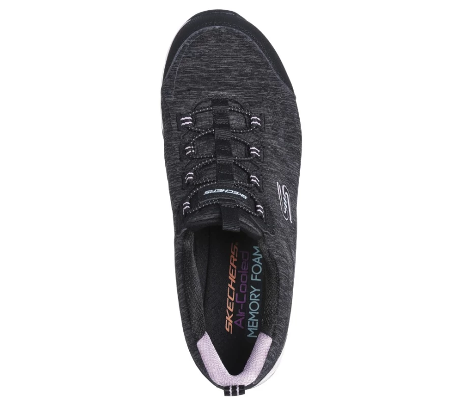 SKECHERS Women's Black & Lavender Sport Shoes - Gratis Fascinating Athletic Footwear