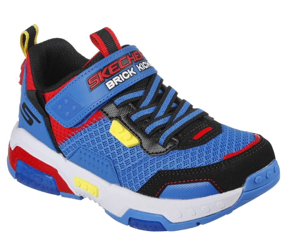 SKECHERS Kids' Brick Kicks 2.0 Sneakers - Blue & Multi-Color Athletic Shoes for Children