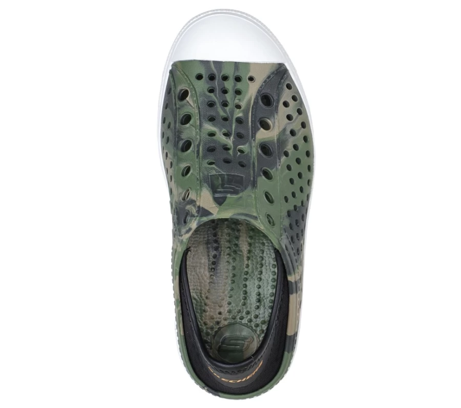 SKECHERS Kids Foamies Guzman Steps - Solar Surge Camouflage Sneakers