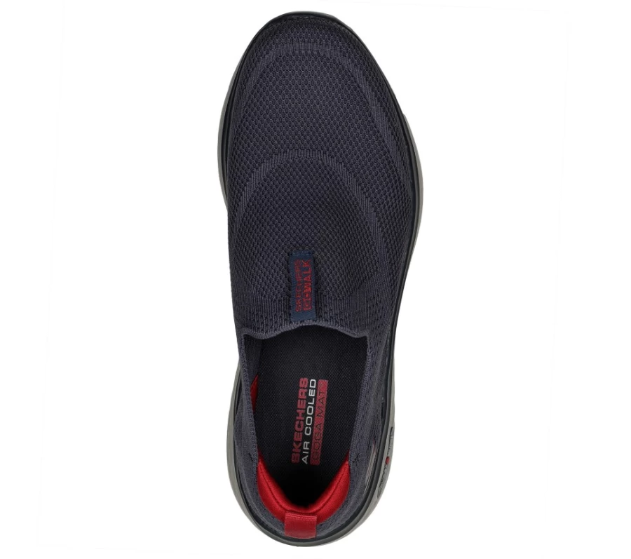 SKECHERS Men's Go Walk Hyperburst - Savitar Sneakers in Navy/Red | Lightweight Walking Shoes