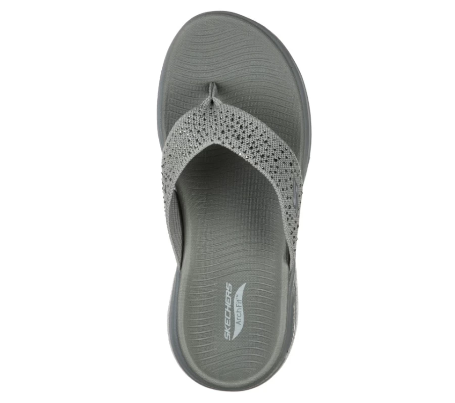 SKECHERS Women's Go Walk Arch Fit Sneakers in Gray - Dazzle Comfort Walking Shoes