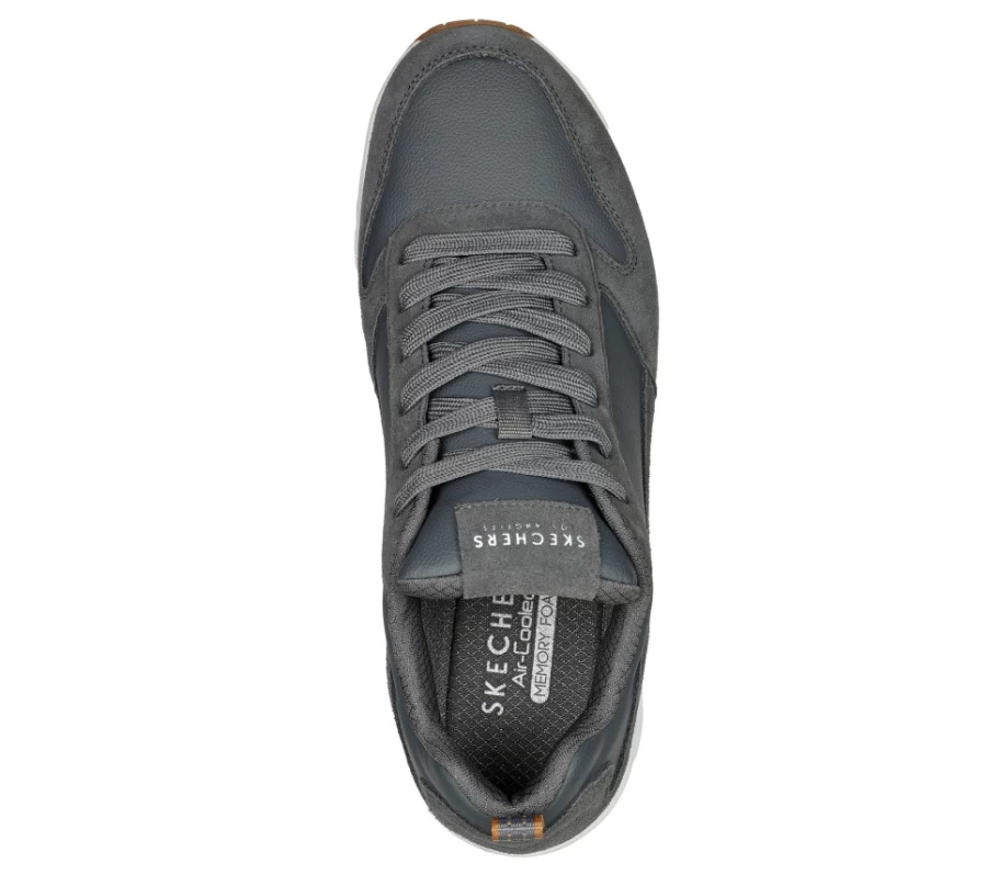 SKECHERS Men's Uno - Stacre Sneakers in Charcoal