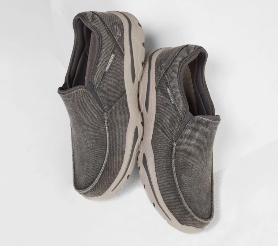 SKECHERS Men's Creston Relaxed Fit Sneakers in Charcoal - Moseco Style Comfort Shoes