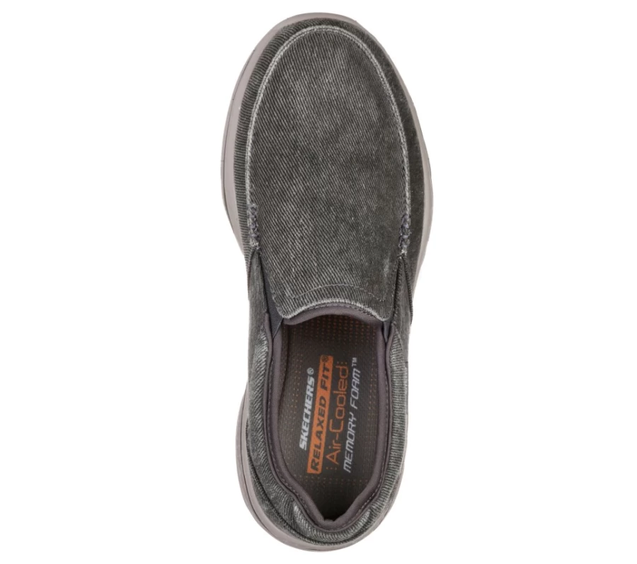 SKECHERS Men's Creston Relaxed Fit Sneakers in Charcoal - Moseco Style Comfort Shoes