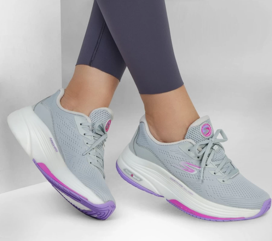 SKECHERS Women's Go Walk Distance Walker - Gray Lavender Comfortable Walking Shoes for Morning & Sunset Strolls