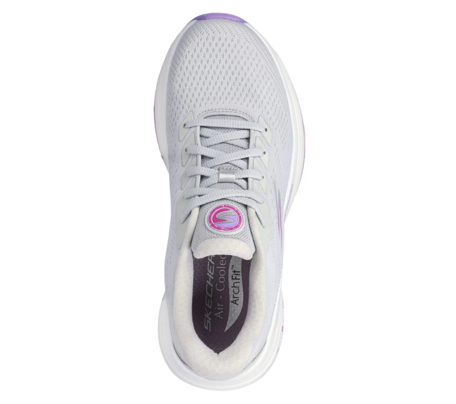 SKECHERS Women's Go Walk Distance Walker - Gray Lavender Comfortable Walking Shoes for Morning & Sunset Strolls