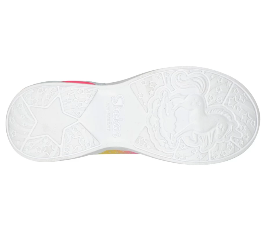 SKECHERS Kids' Unicorn Dreams S-Lights Sneakers in Blue & Multi Color