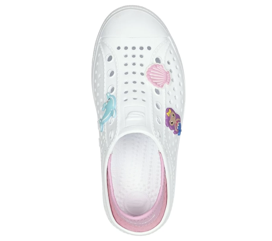 SKECHERS Kids' Foamies Guzman Steps Sneakers in White for Comfort and Style