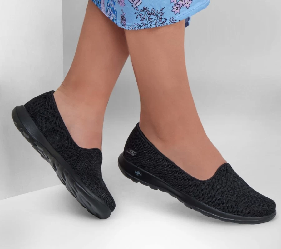 SKECHERS Women's Go Walk Lite - Sweet Gal Slip-On Walking Shoes in Black