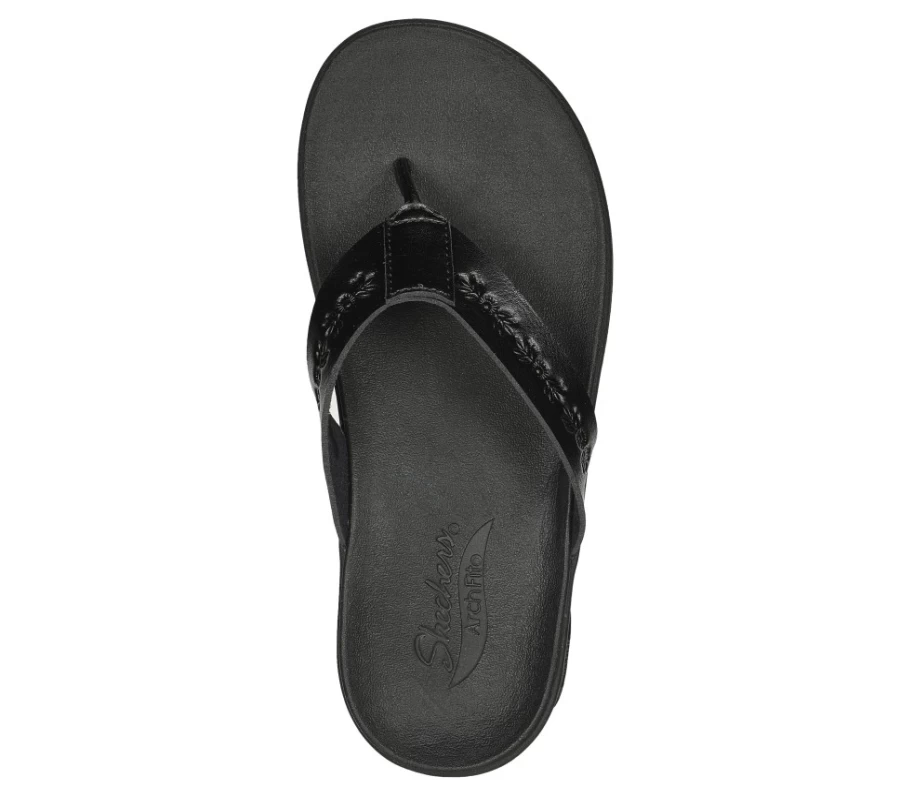 SKECHERS Women's Arch Fit Maui - Island Hopper Slip-On Sneakers in Black