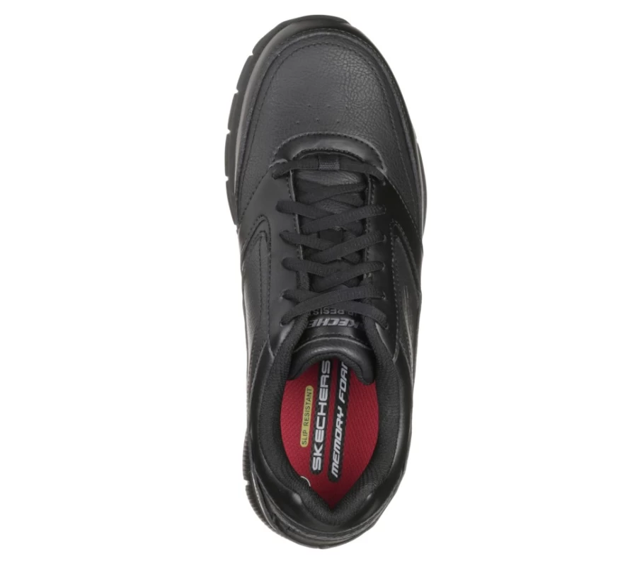 SKECHERS Men's Nampa Sr Work Relaxed Fit Sneakers in Black