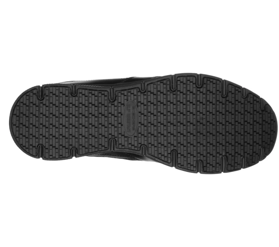 SKECHERS Men's Nampa Sr Work Relaxed Fit Sneakers in Black