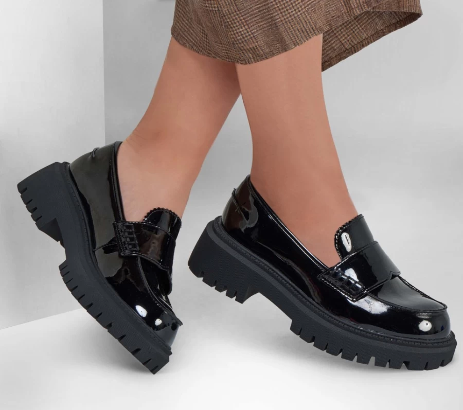 SKECHERS Women's Modern Rugged - Your Sweetness Black Sneakers