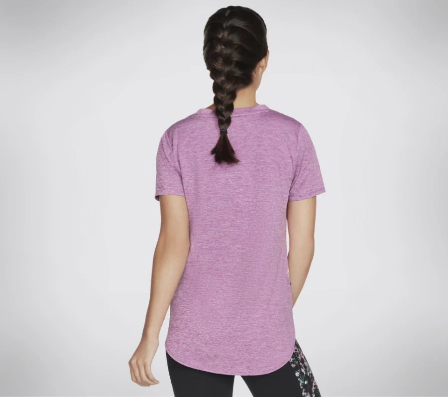 SKECHERS Women's Diamond Blissful Tunic in Purple & Hot Pink - Comfortable Casual Top