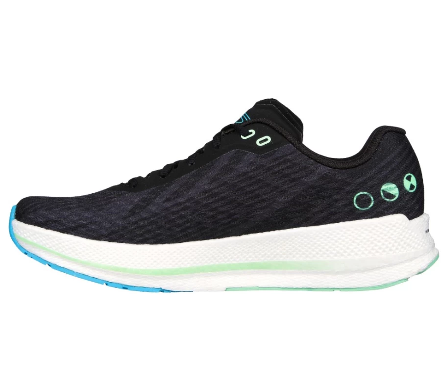 SKECHERS Women's Go Run Razor 4 Running Shoes - Black / Blue Lightweight Sneakers