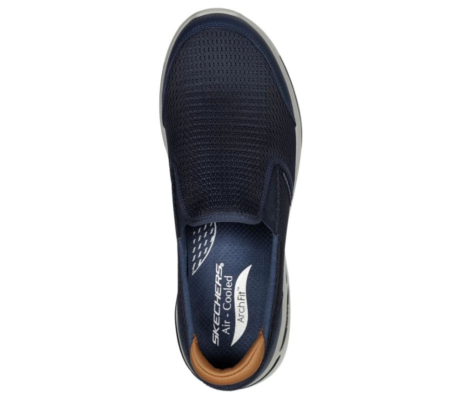 SKECHERS Men's Go Walk Arch Fit - Navy Robust Comfort Walking Shoes