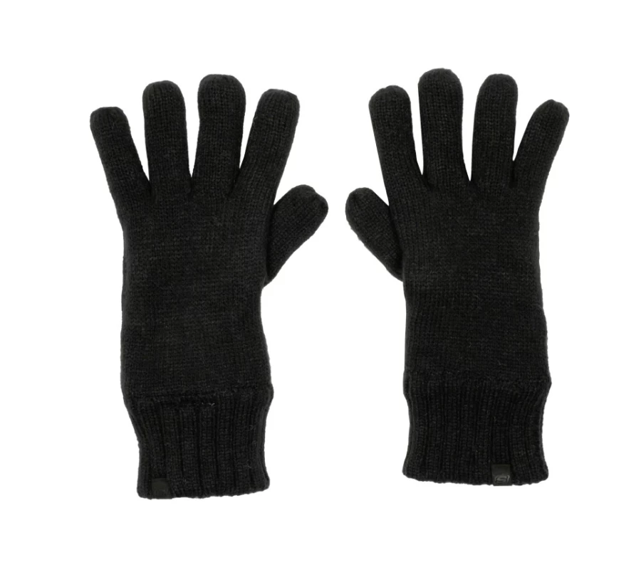 SKECHERS Men's Black Contrast Knit Gloves - 1 Pair, Warm & Stylish Winter Gloves