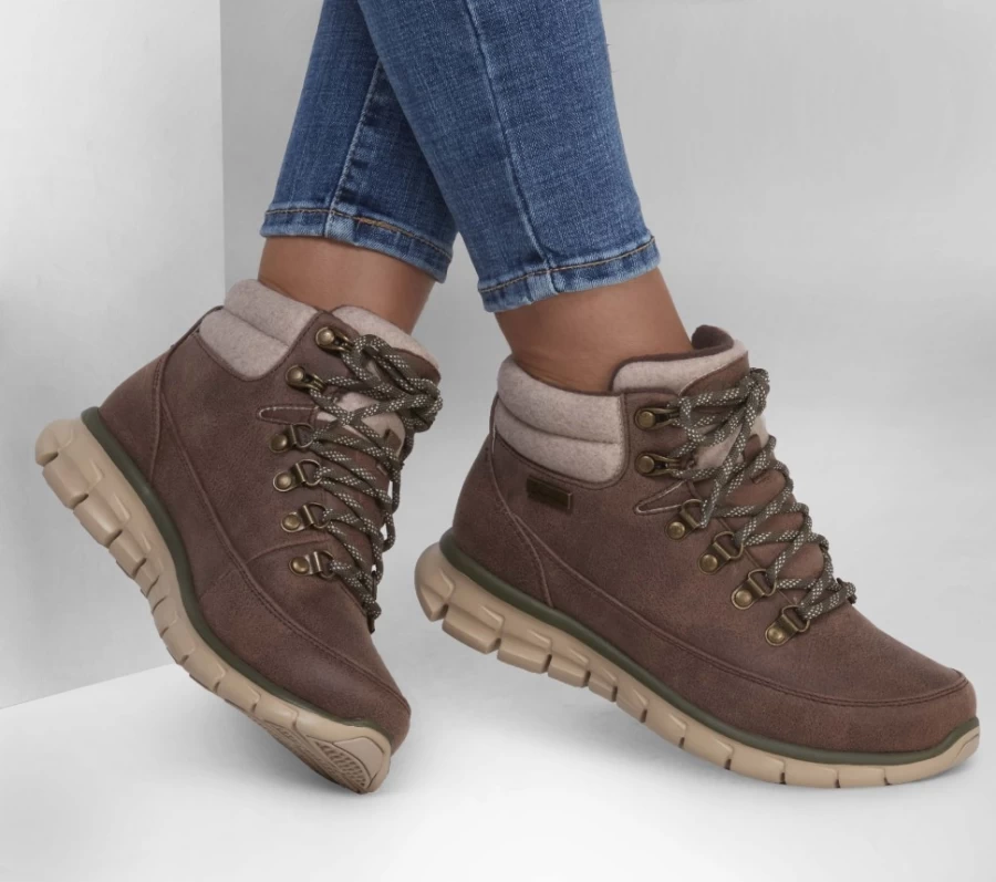 SKECHERS Women's Synergy - Cool Seeker Sneakers in Brown | Lightweight Comfort Walking Shoes