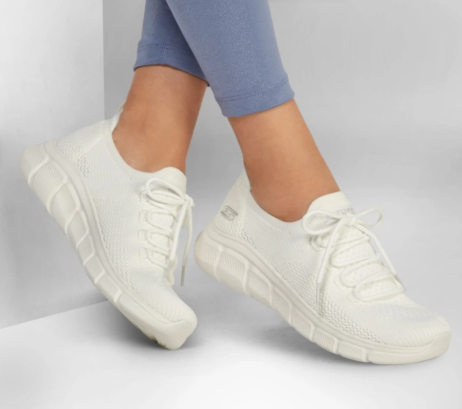 SKECHERS Women's Bobs Sport B Flex Color Connect Sneakers in White