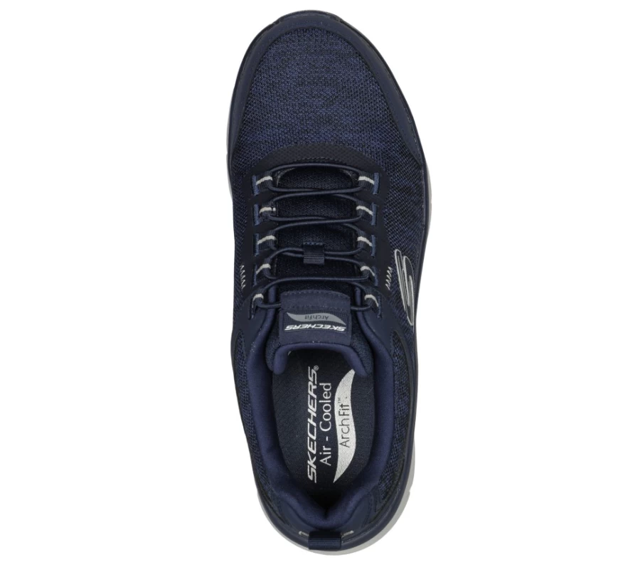 SKECHERS Men's Arch Fit D'Lux Relaxed Fit Sneakers in Navy - Greeley Style
