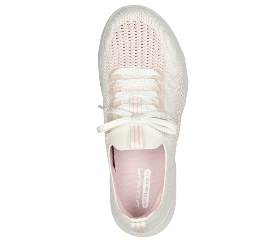 SKECHERS Women's Massage Fit Lite - Entice Sneakers in Off White | Lightweight Comfort Walking Shoes