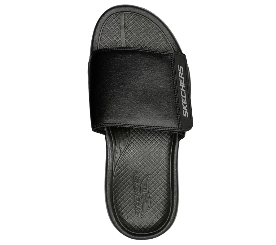 SKECHERS Men's Arch Fit Gambix Sandal - Black Holt Comfortable Walking Shoes