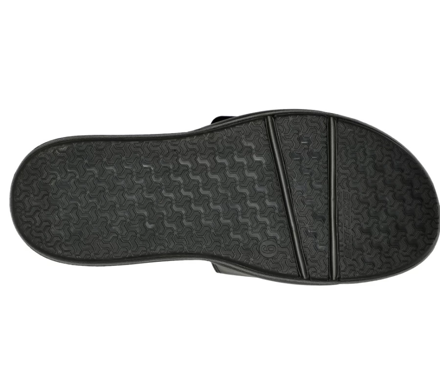 SKECHERS Men's Arch Fit Gambix Sandal - Black Holt Comfortable Walking Shoes