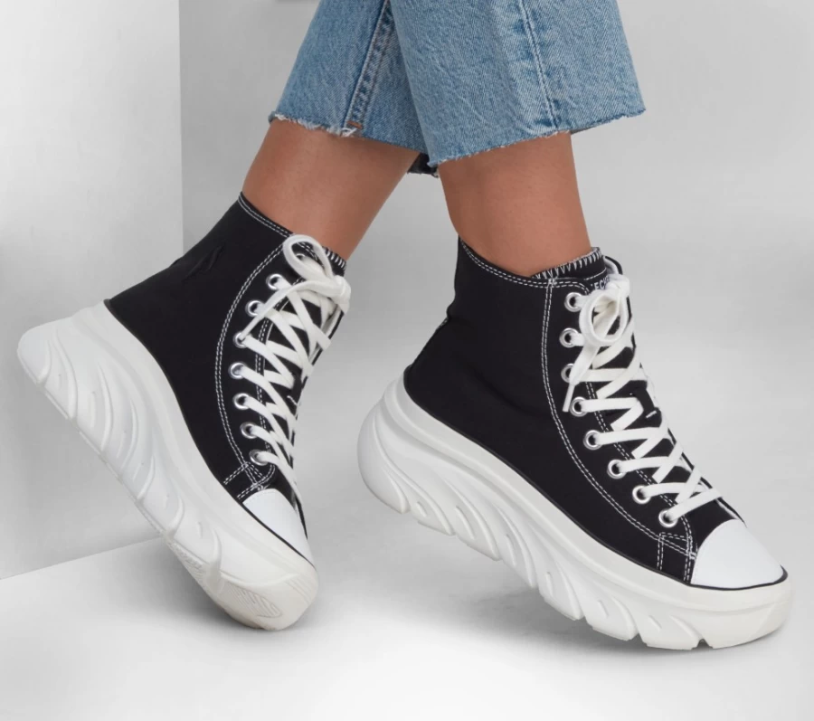 SKECHERS Women's Black Funky Street - Groove Way Sneakers