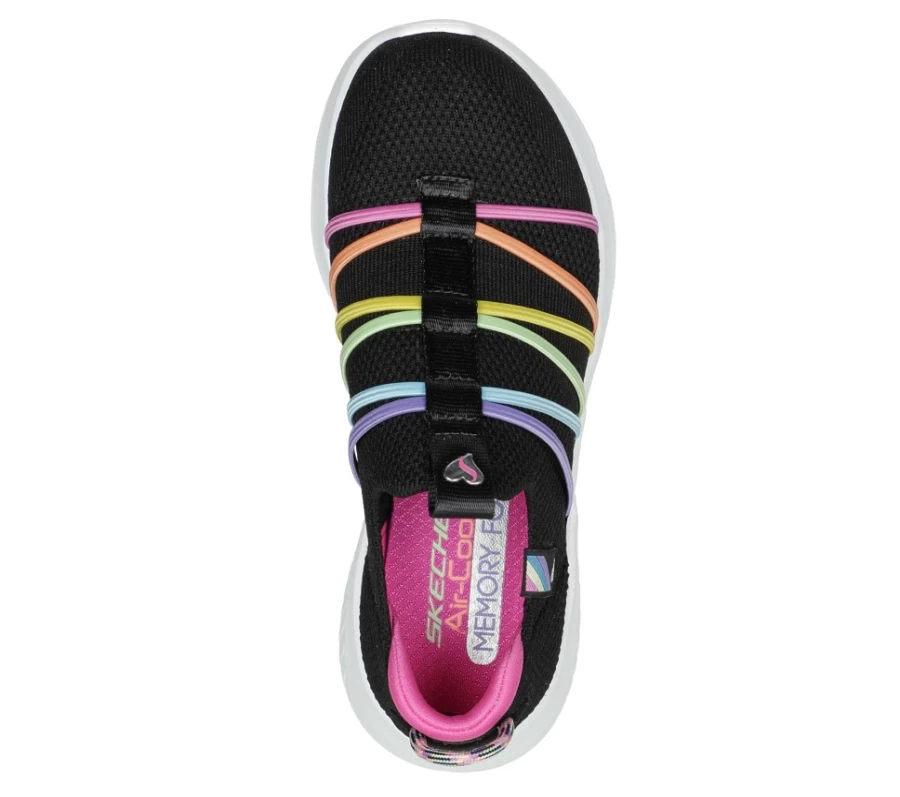 SKECHERS Kids Ultra Flex 3.0 Sneakers - Black / Multi Color Comfortable Running Shoes