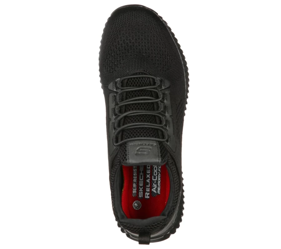 SKECHERS Men's Cessnock Sr Relaxed Fit Sneakers in Black - Comfortable Casual Shoes