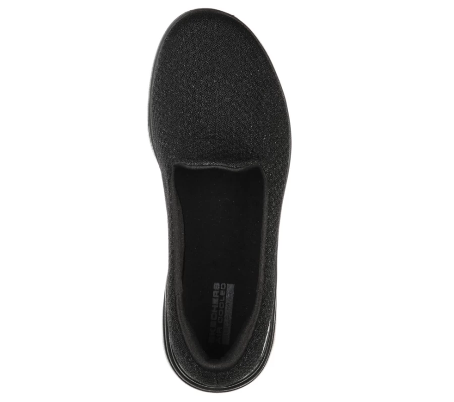 SKECHERS Women's On The Go Flex - Charm Walking Shoes in Black | Lightweight Comfort Sneakers