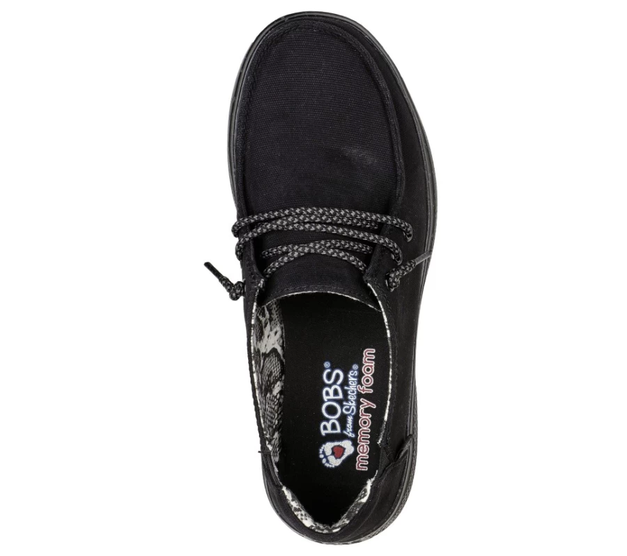SKECHERS Women's Bobs Skipper - Tide Pool Slip-On Sneakers in Black