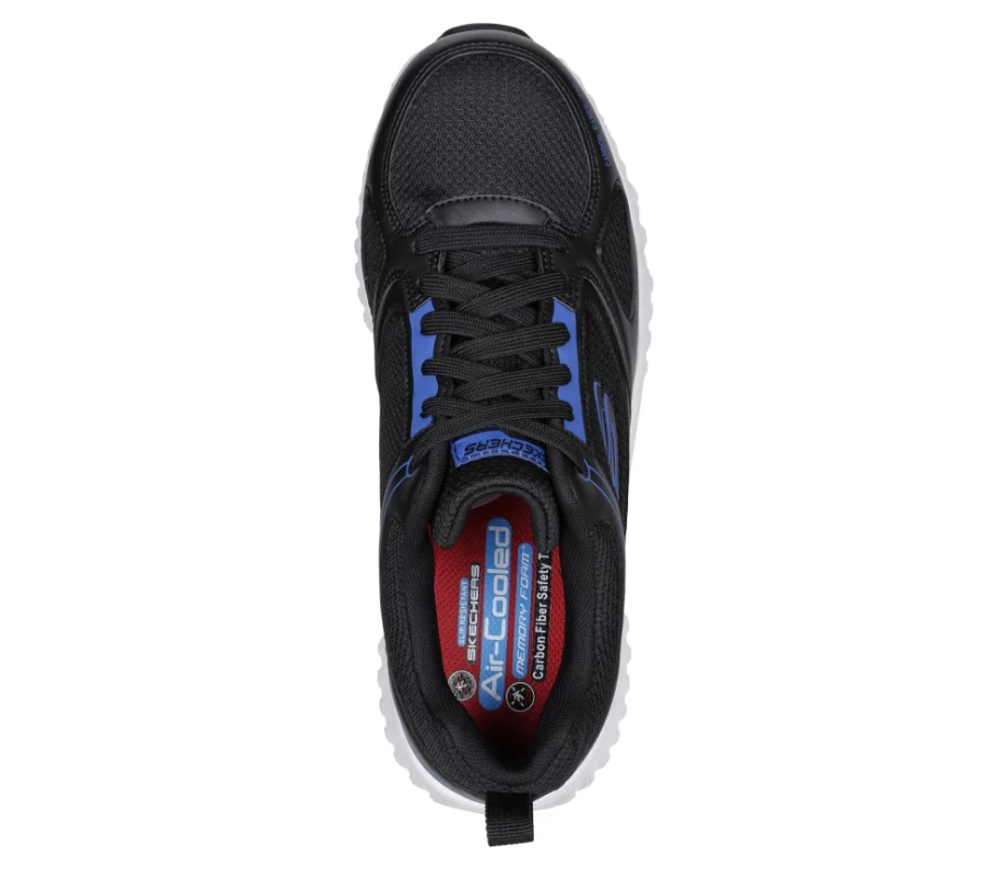 SKECHERS Men's Work: Cicades - Karvin Sneakers in Black & Blue