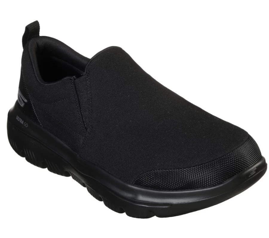SKECHERS Men's Go Walk Evolution Ultra - Ramble Slip-On Walking Shoes in Black