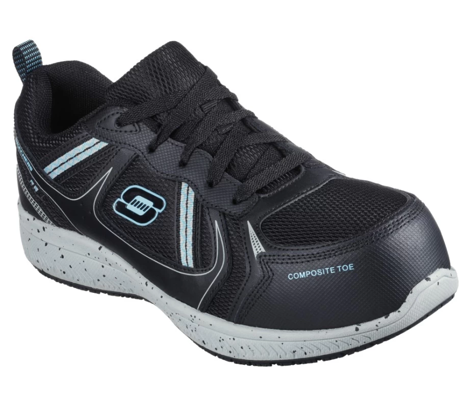 SKECHERS Women's Work: Summits Sr - Jaily Sneakers in Black & Mint