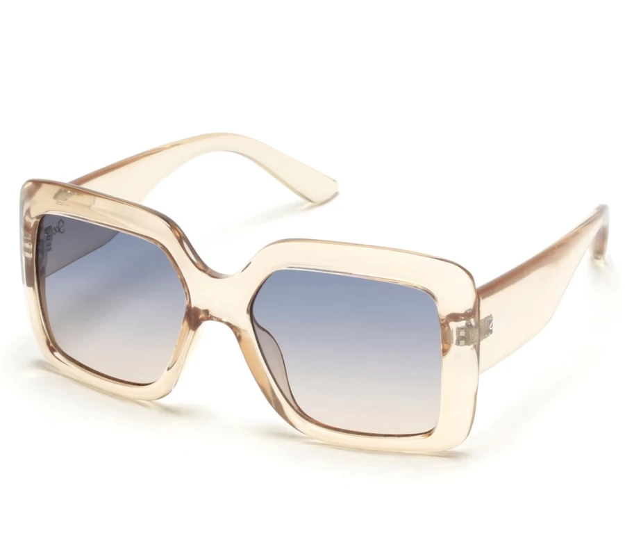 SKECHERS Women's Taupe Oversized Square Sunglasses - Fashionable UV Protection Shades