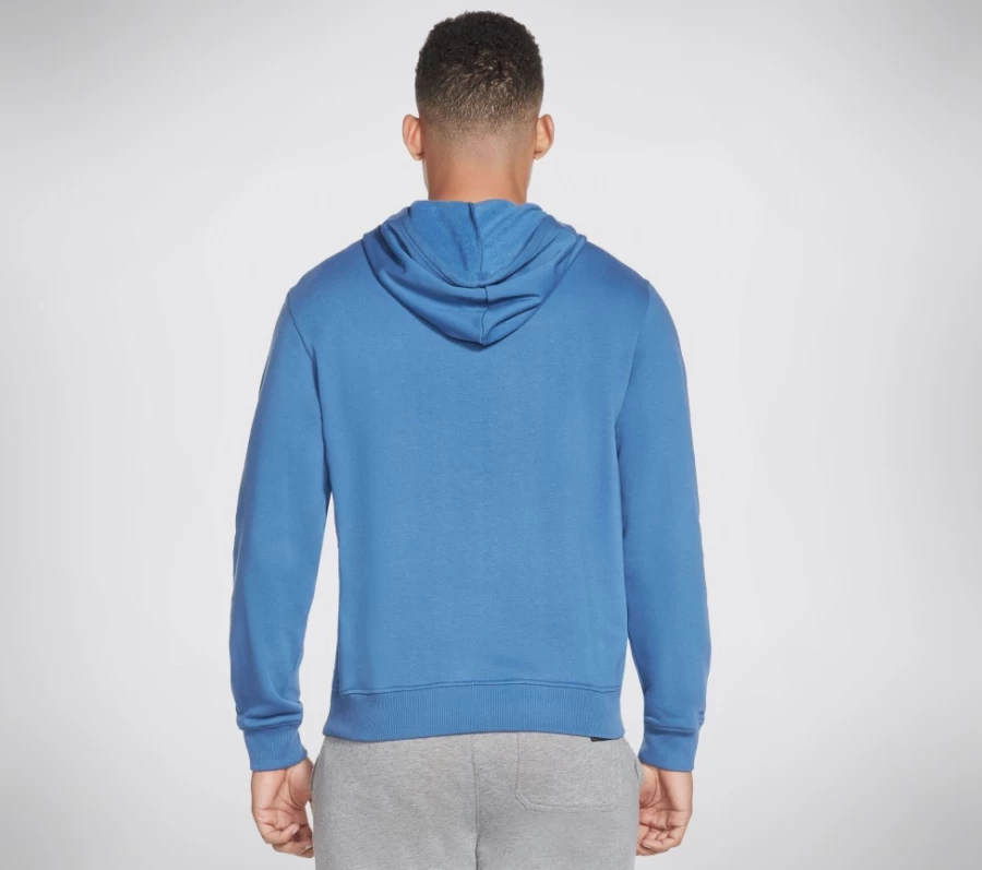 SKECHERS Men's Big Diamond Pullover Hoodie - Blue Comfortable Casual Sweatshirt