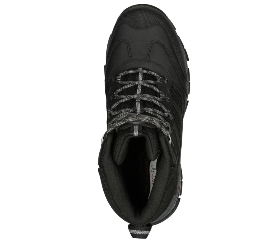 SKECHERS Men's Relaxed Fit Arch Fit Dermitt - Rometa Slip-On Sneakers in Black