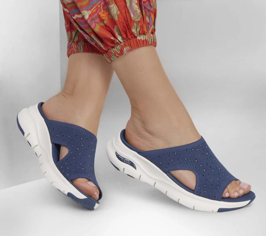 SKECHERS Women's Arch Fit - Sweet Monet Sneakers in Navy | Comfortable Walking Shoes
